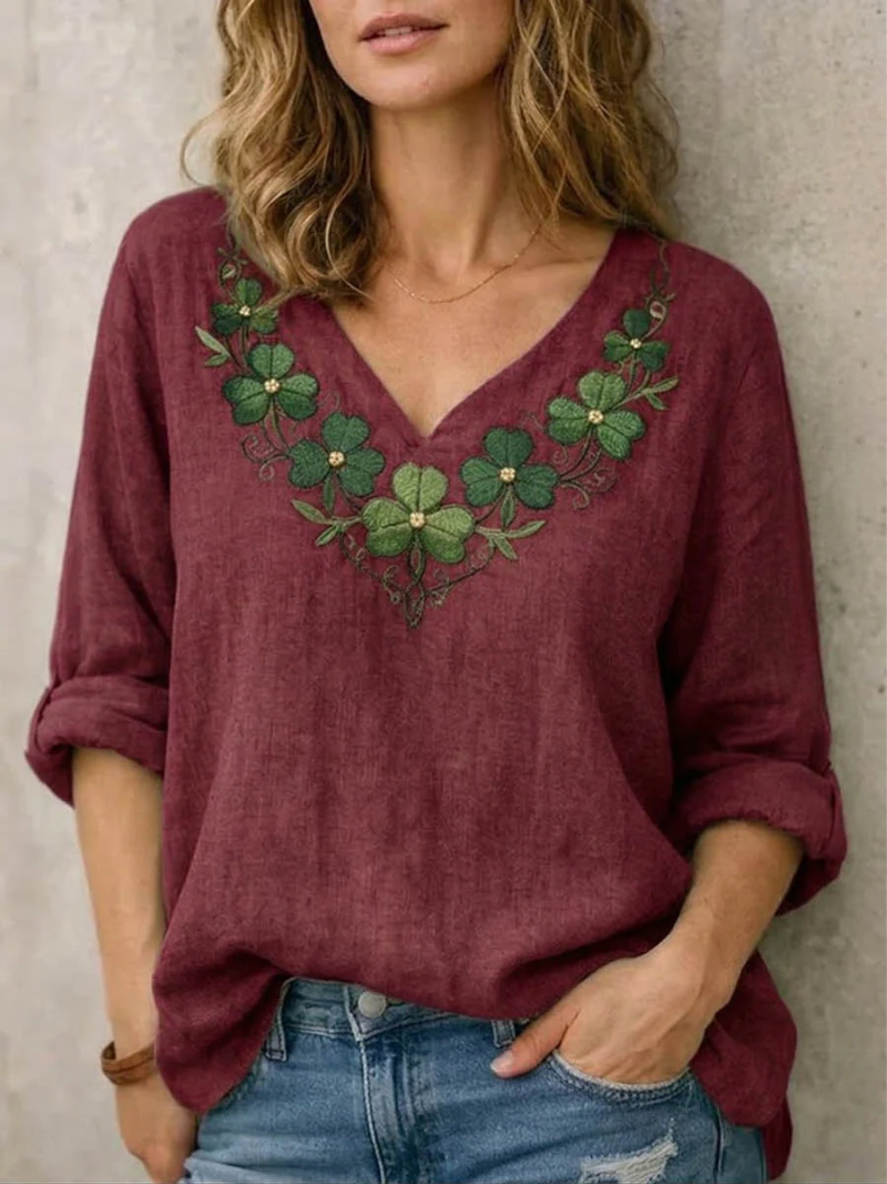 Sara – Blouse met V-hals