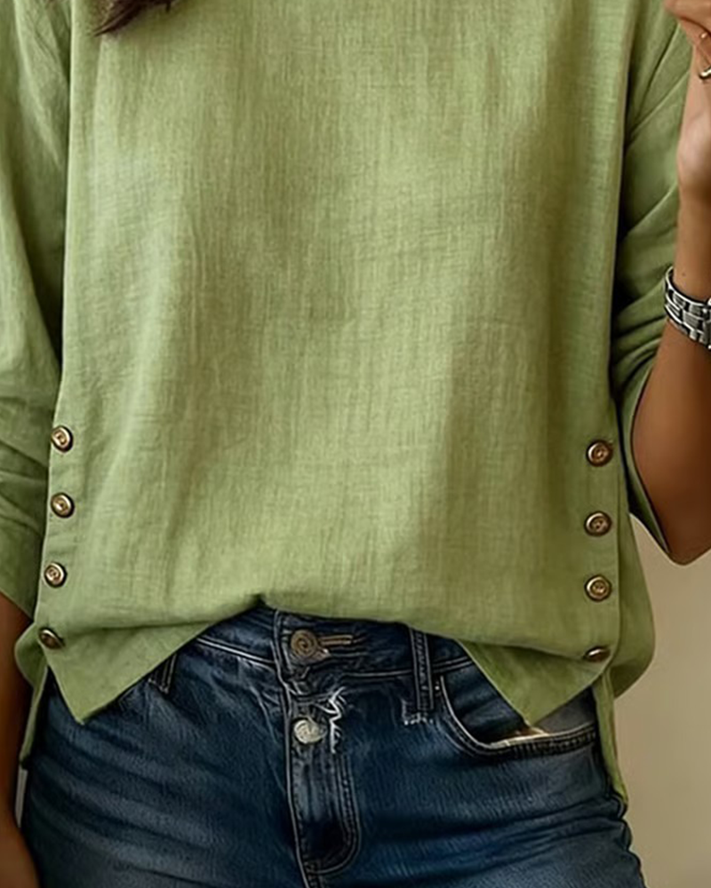 Tessa – Blouse met knoopdetails