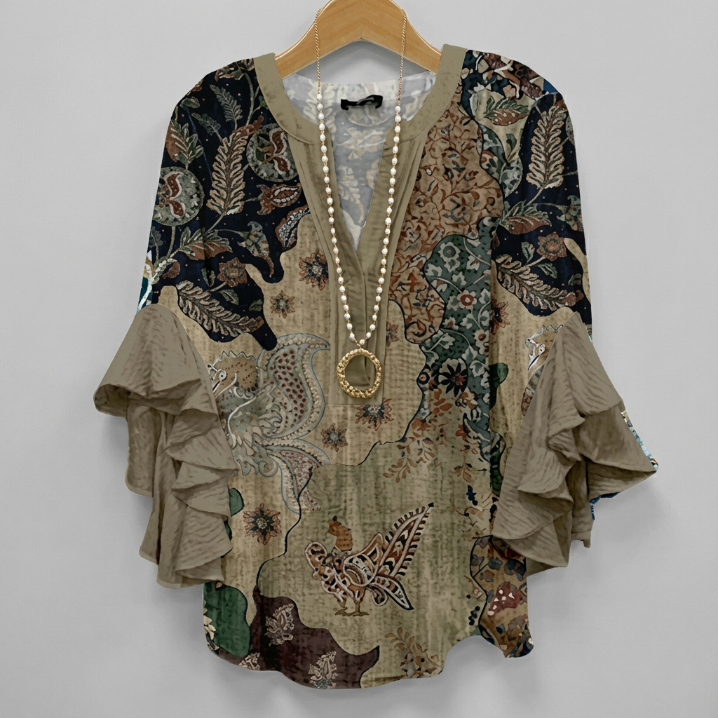 Iris – Blouse met V-hals