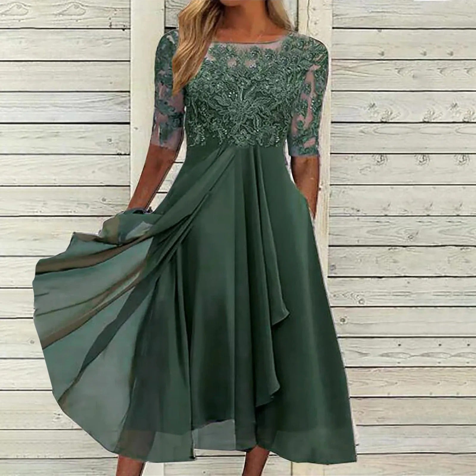 Puck™ - Elegante Midi-jurk van Kant