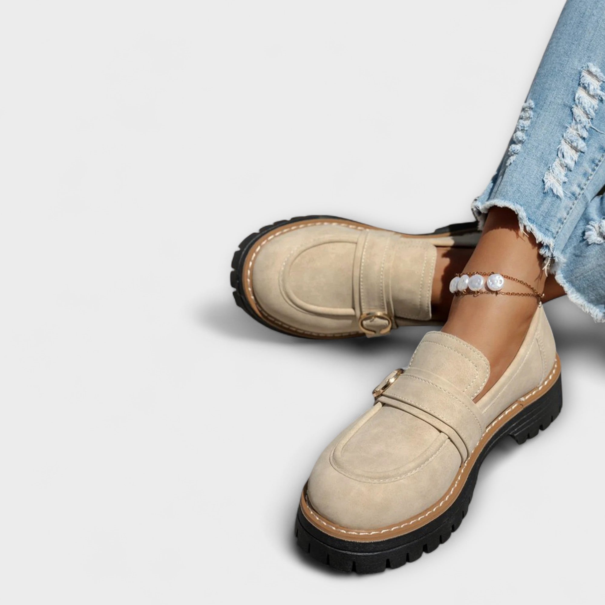 Lora – Casual Loafers met Ronde Neus
