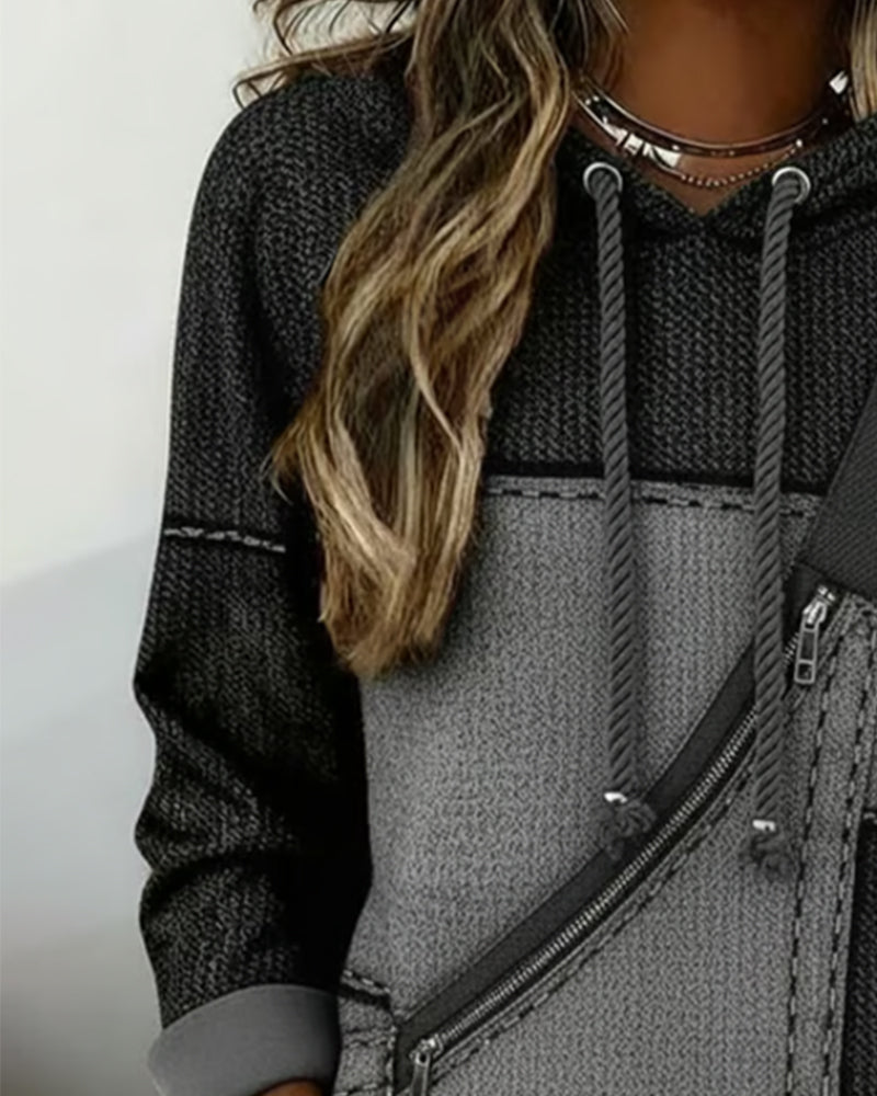 Lena – Hoodie met ritsdetail