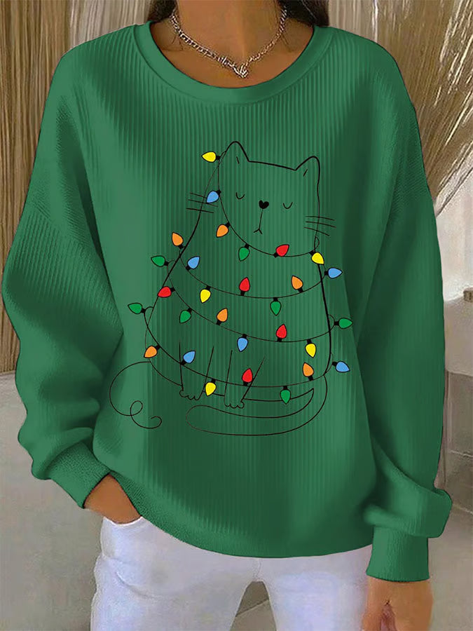 Saar - Kersttrui met kattenmotief
