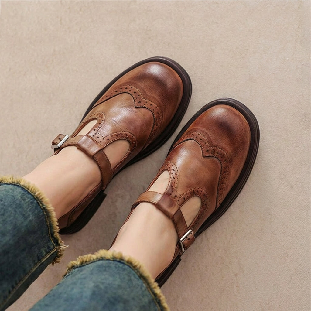 Vina | Leren Mary Janes