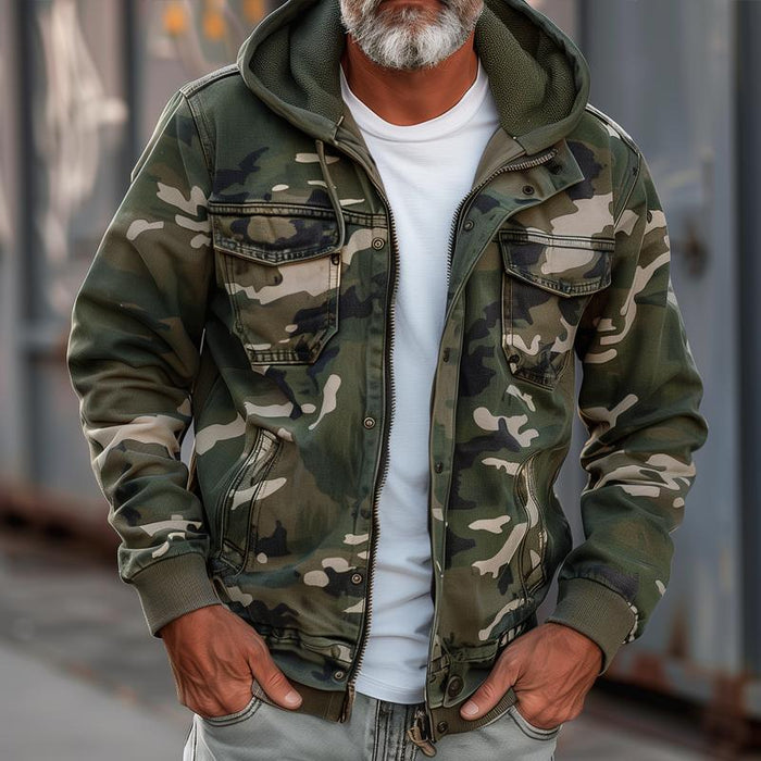 Sam – Camo jas in katoenmix